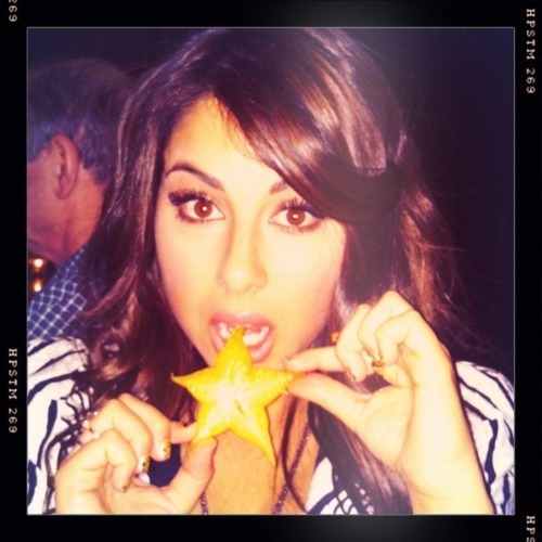 Daniella Monet tweets Star fruit is 100 yum Thanks for taking this pic 