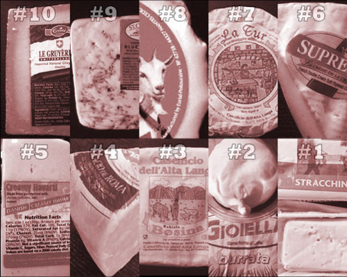 My top 10 cheeses