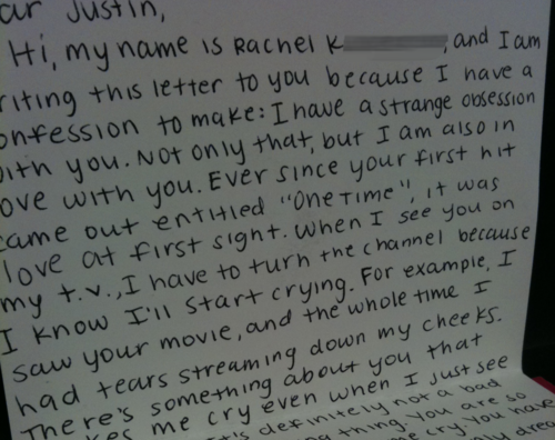 justin bieber sleeping in a closet. Rachel wrote to Justin Bieber,