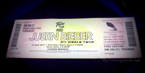 Justin bieber concert malaysia ticket
