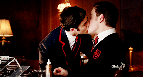quotes about kissing him. as Blaine is kissing him.
