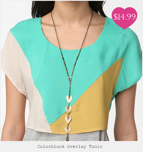 Urban Outfitters Sparkle & Fade Colorblock Overlay Tunic