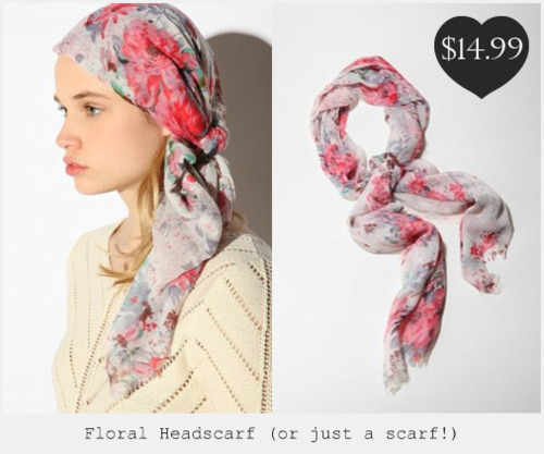 Urban Outfitters Raw Edge Floral Headscarf