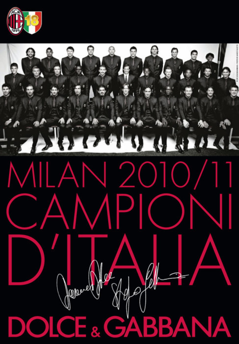 allaboutpique MILAN 2010 11 CAMPIONI D'ITALIA IN DOLCE GABBANA