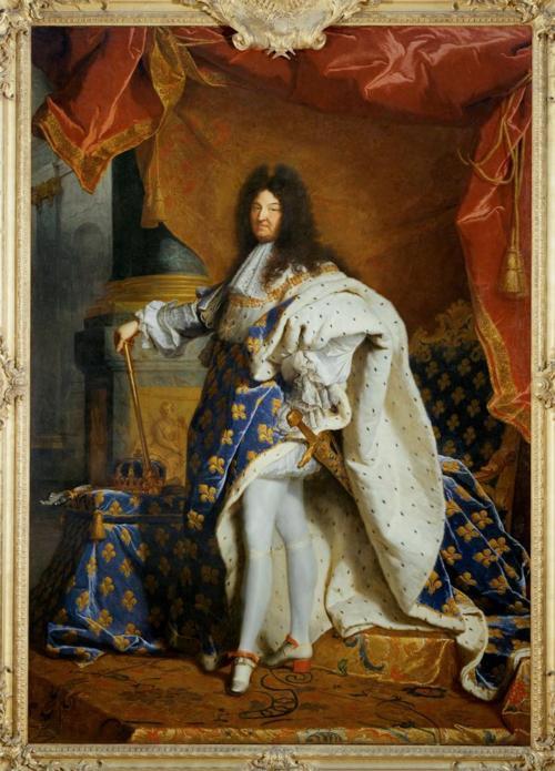 Hyacinthe Rigaud, Portrait of Louis XIV, 1701, oil on canvas.  Musée du Louvre, Paris