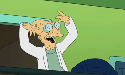 Professor Farnsworth going crazy