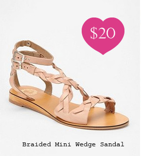 Urban Outfitters Ecote Braided Mini Wedge Sandals