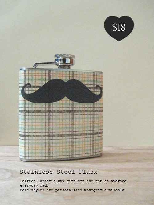 The Original Mustache Love Flask