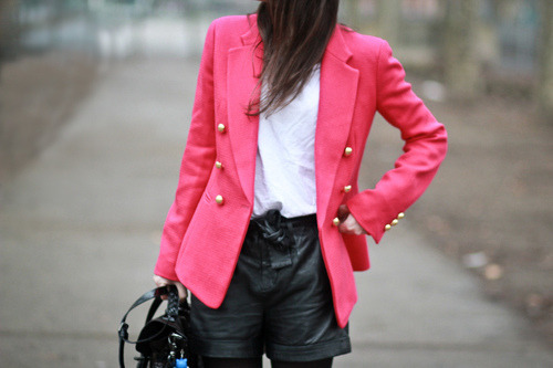 Zara Double-Breasted Pink Blazer