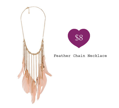 Forever 21 Feather Chain Necklace