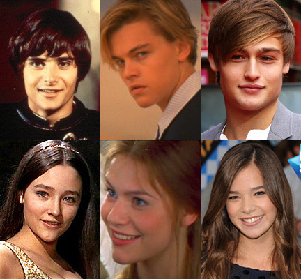 1968 Leonard Whiting and Olivia Hussey 1996 Leonardo DiCaprio and Claire 