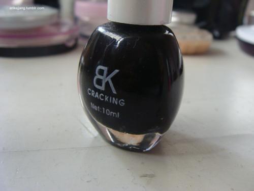 cracking nail polish. I use BK Cracking Nail Polish