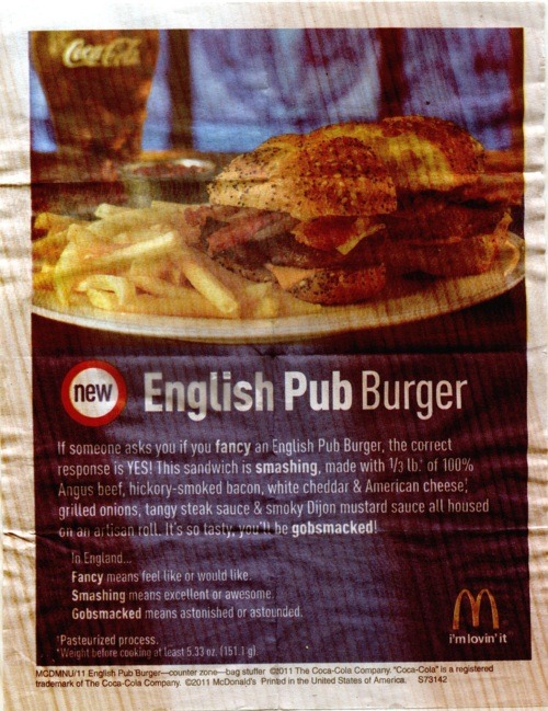 McDonald's English Pub Burger