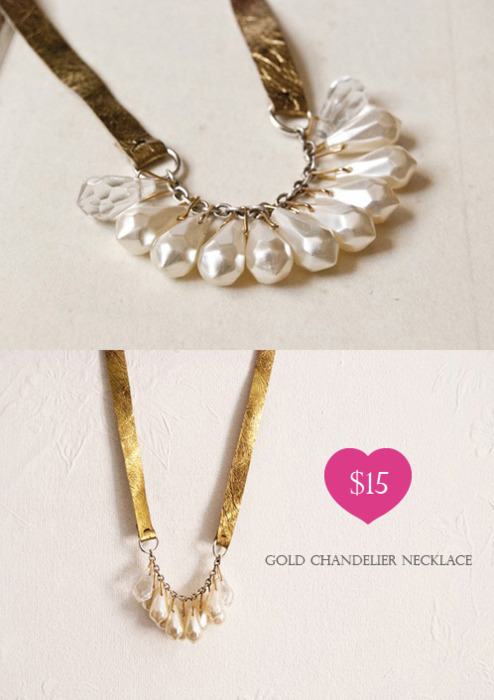 RESERVED for hairofthehare - The gold chandelier - necklace