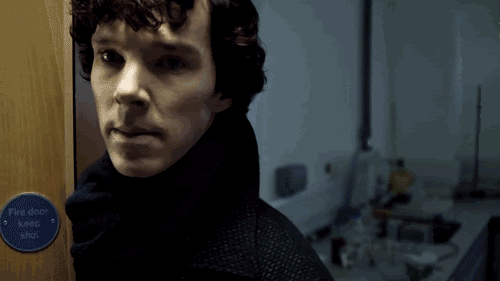 Sherlock winking