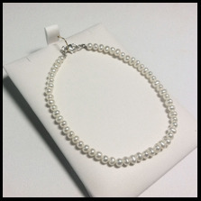 Petite Cultured Pearl Bracelet with Sterling Silver Clasp