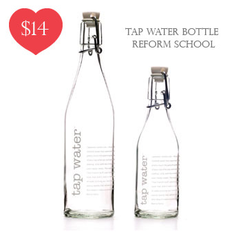 Tap water bottle reform school