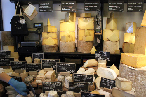 Cheese counter at Neal's Yard Dairy in Covent Garden
