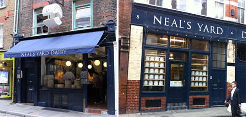 Photos of Neals Yard Dairy in Covent Garden and Borough Market