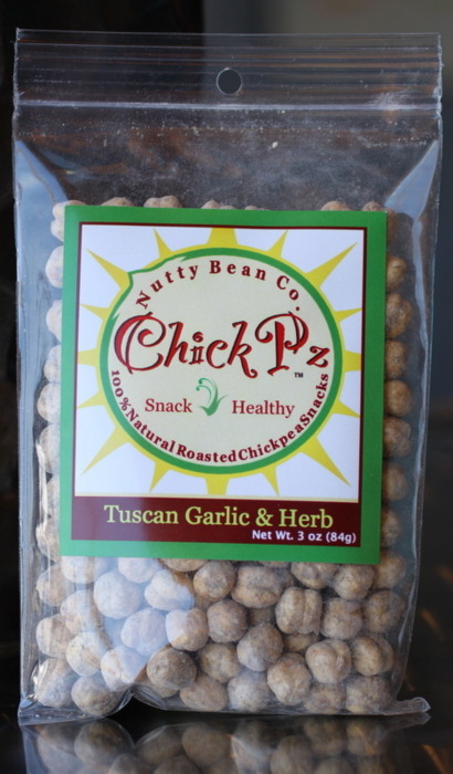Gluten Free Snacks: Nutty Bean Co. Tuscan Garlic & Herb Chick Pz