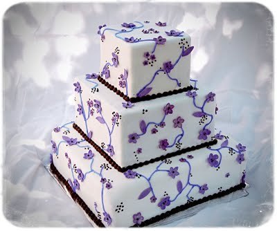 purple wedding cakes ideas