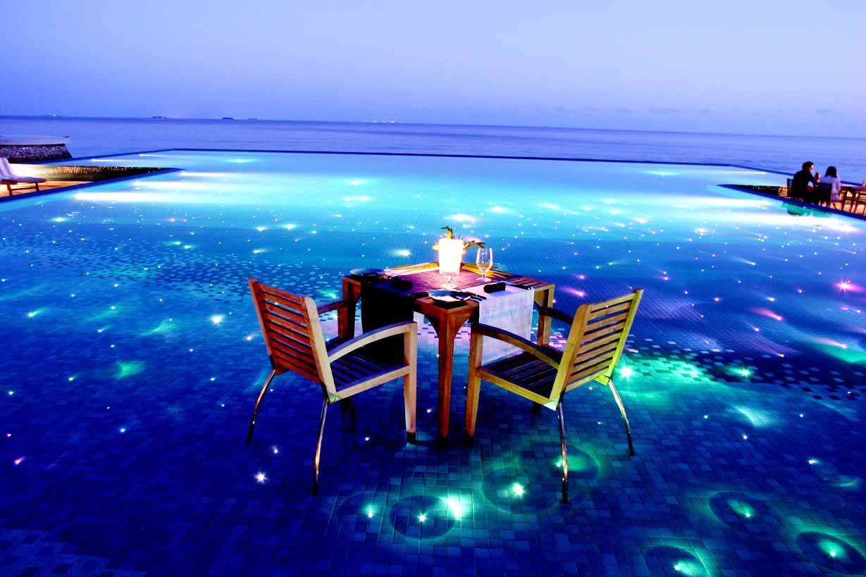 Dinner Above the Swimming Pool