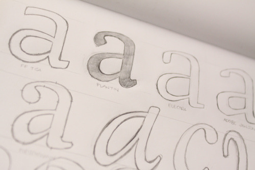Sketching letterforms