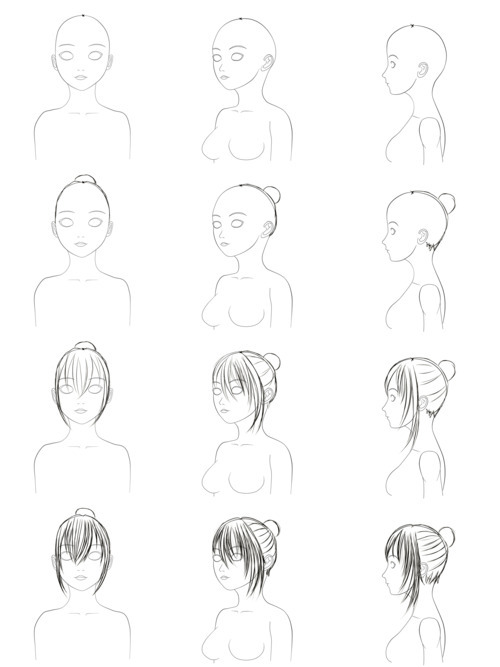 Tumblr Drawing Hair Step by Step