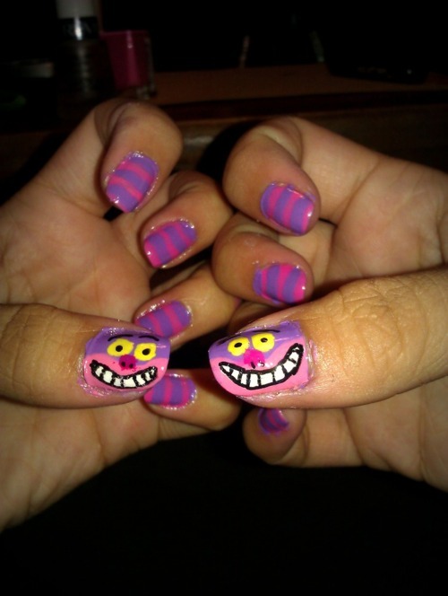 A silly little video for a silly little cat - Cheshire Cat Nails Tutorial
