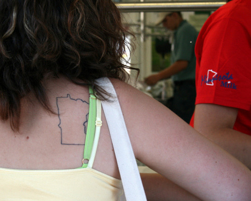 Minnesota outline tattoo