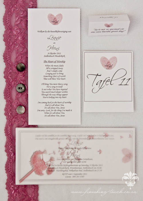 Filed in wedding invitation Wedding stationery Pink Heart