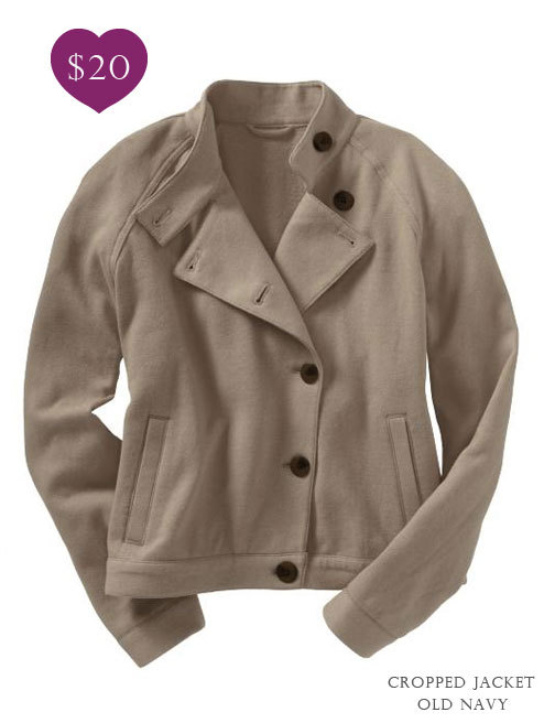 women's cropped fleece jacket old navy taupe