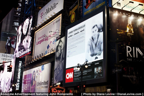 Aboutme John Romaniello Advertisement in Times Square Photo by 