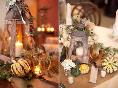 3 Welcome Table Decor image For a fall wedding this would be a great look
