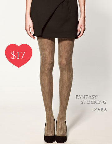 zara fantasy stockings shimmer