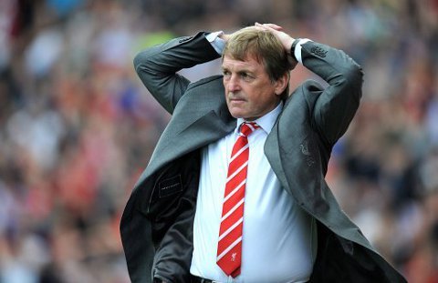 Kenny Dalglish showing his frustration at poor decisions