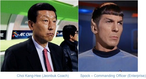 Choi Kang Hee's hairline like that of Spock from Star Trek