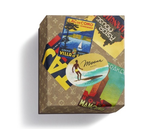 The art of travel through hotel labels with Louis Vuitton.