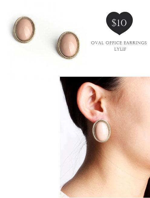 oval office earrings in nude lylif