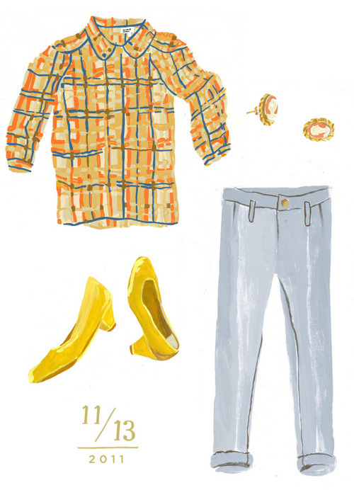 danielle kroll what i wore outfit illustrations