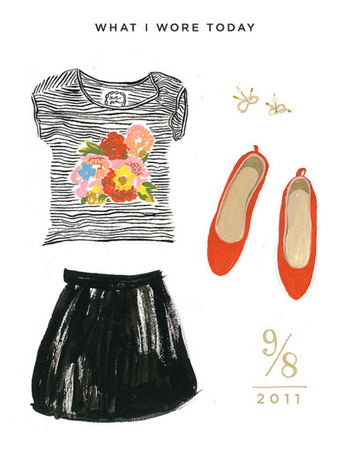 danielle kroll what i wore outfit illustrations