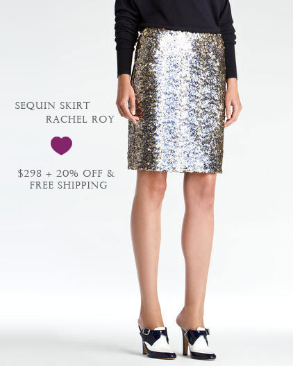 rachel roy sequin skirt on mesh silver