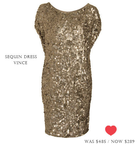 vince sequin dress barney's new york gold