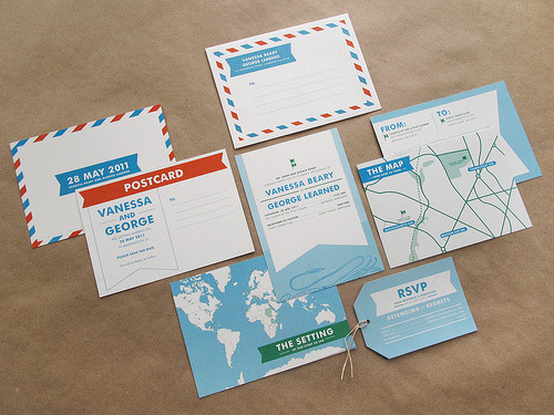 Vintage Travel Don't forget to incorporate your theme into the invitations