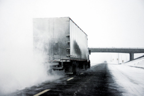 White out caused by big rig