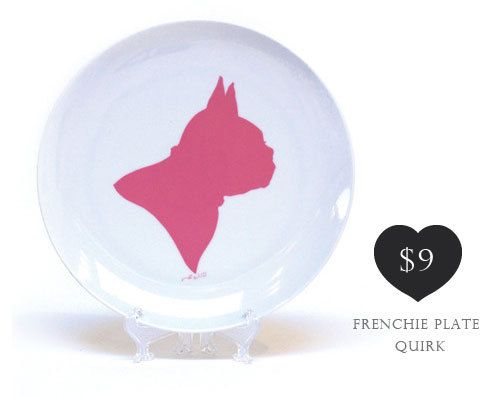 quirk frenchie bulldog plate