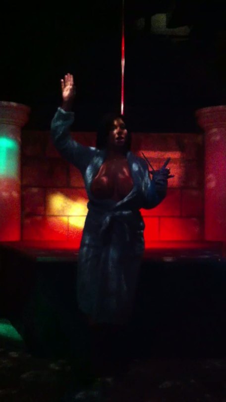 @lafontainresort dance club. It’s cold in palm springs. Got my ug’s on and bath robe. But I’m naked underneath. Lol