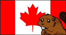 Crying beaver and Canada flag