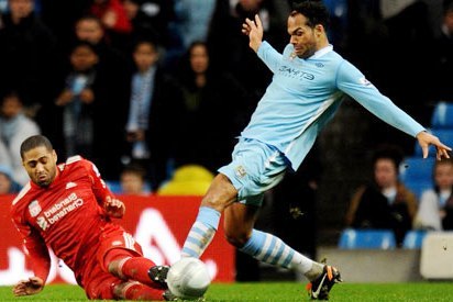 Glen Johnson's two-footed tackle on Lescott