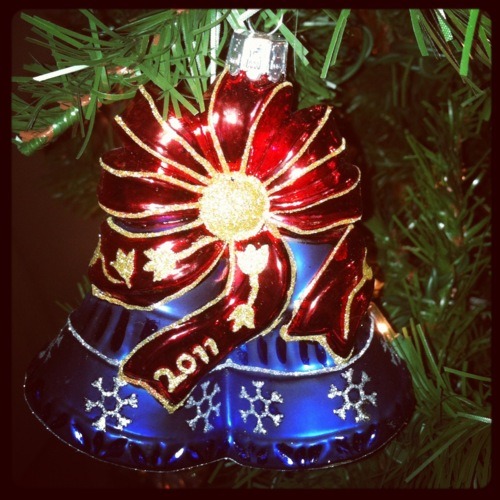  Our First Christmas 2011 wedding bells glass blown ornament from Josh's 